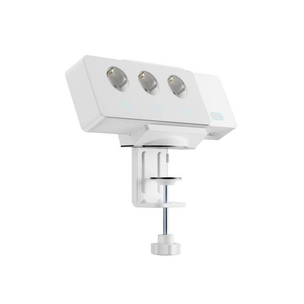 Produktbild: SpeaKa Professional Universal Klemmhalterung f&uuml;r Steckdosenleiste SP-PSH-001 SP-13403152 Wei&szlig; 1 St.