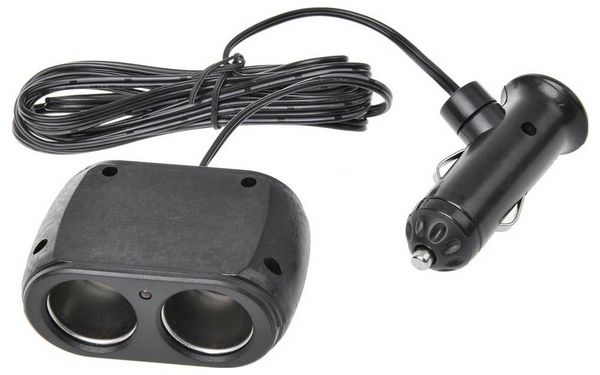 Produktbild: IWH Doppelsteckdose Belastbarkeit Strom max.=10A 12 oder 24 V/DC