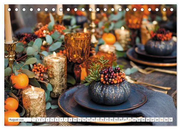 Produktbild: Kulinarische Eleganz (Tischkalender 2026 DIN A5 quer), CALVENDO Monatskalender