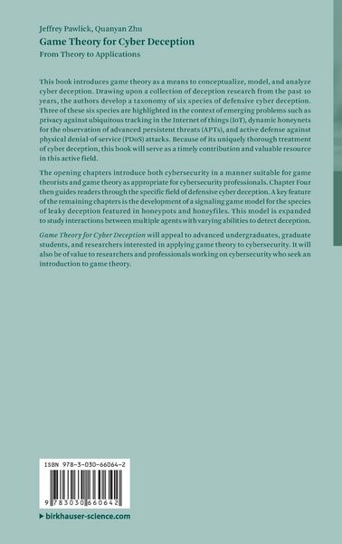 Produktbild: Game Theory for Cyber Deception
