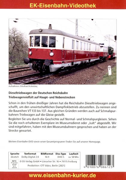 Produktbild: Dieseltriebwagen der Deutschen Reichsbahn - Triebwagenvielfalt auf Haupt- und Nebenstrecken