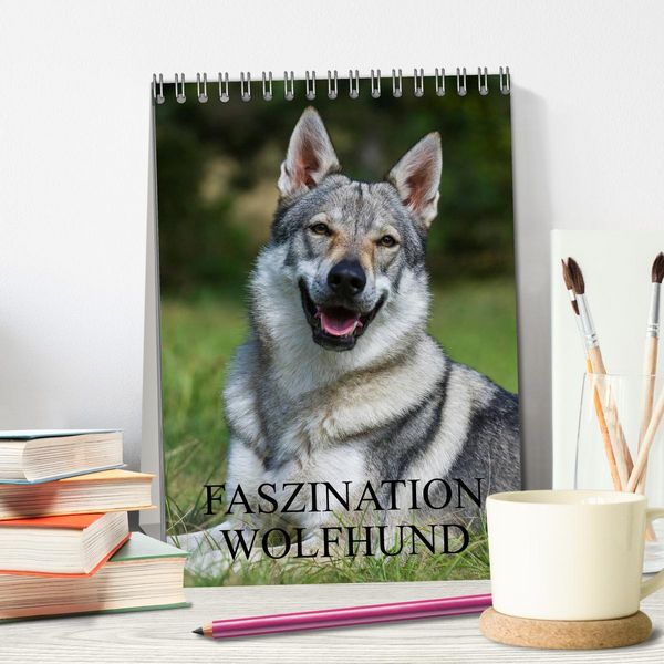 Produktbild: Faszination Wolfhund (Tischkalender 2026 DIN A5 hoch), CALVENDO Monatskalender