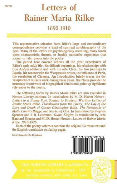 Produktbild: Letters of Rainer Maria Rilke, 1892-1910