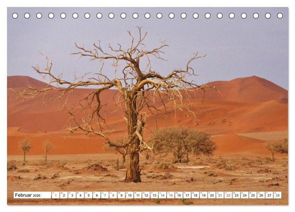 Produktbild: Namibia, Faszination W&uuml;ste und Tierwelt (Tischkalender 2026 DIN A5 quer), CALVENDO Monatskalender