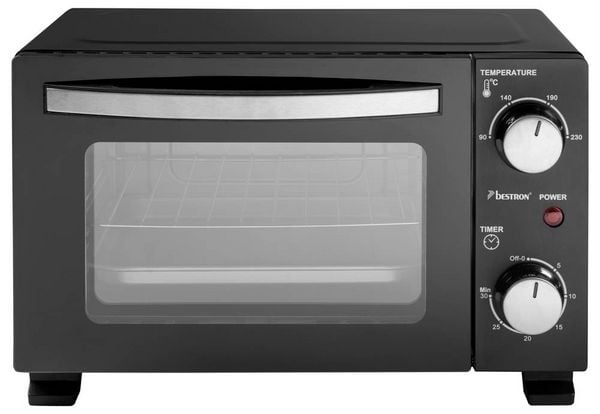 Produktbild: Bestron AOV10 Mini-Backofen Grillfunktion, Kontrollleuchte, Timerfunktion 10l