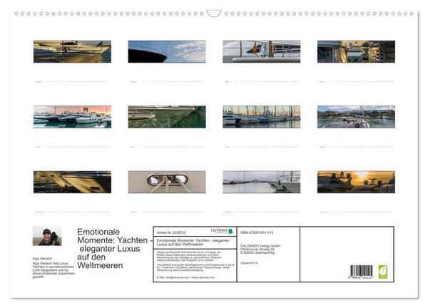 Produktbild: Emotionale Momente: Yachten - eleganter Luxus auf den Weltmeeren (Wandkalender 2026 DIN A2 quer), CALVENDO Monatskalender