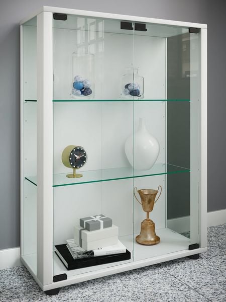 Produktbild: Holz Glas Stand Vitrine Sammelvitrine Sintalo