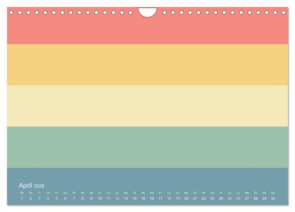 Produktbild: 70er Jahre Bastelkalender - DIY Kreativ-Kalender zum Selbstgestalten (Wandkalender 2026 DIN A4 quer), CALVENDO Monatskalender