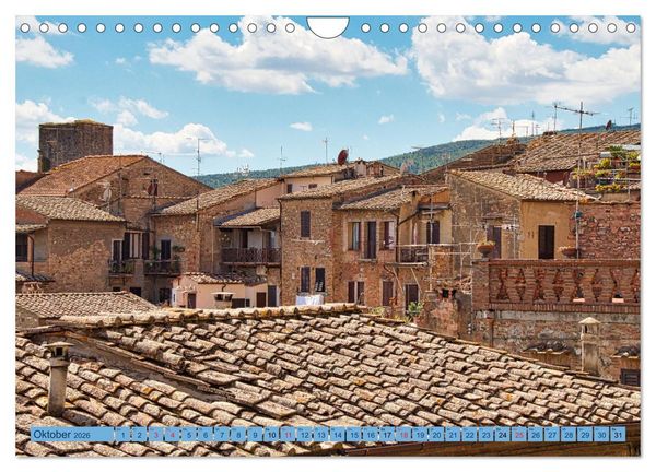 Produktbild: Impressionen aus San Gimignano (Wandkalender 2026 DIN A4 quer), CALVENDO Monatskalender