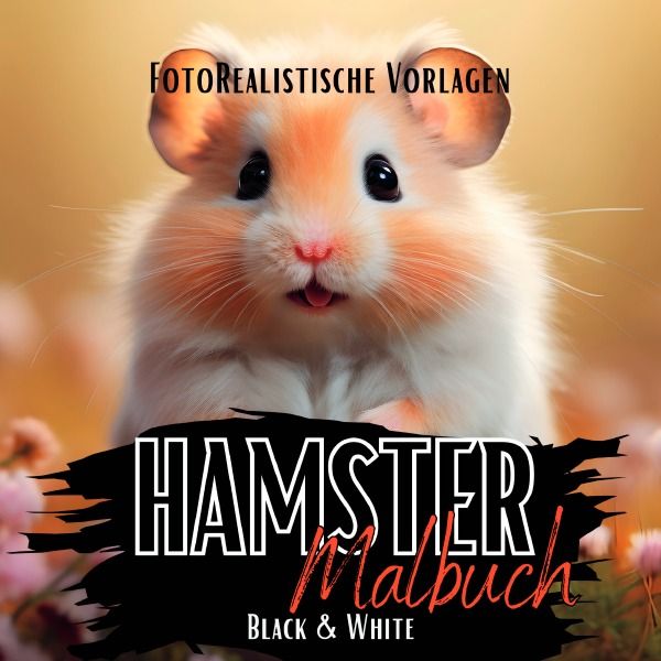 Black Midnight- Animals / Hamster Malbuch „Fotorealistisch“., Taschenbuch von Lucy ́s Schwarze Malbücher, Epubli, 9783758425608