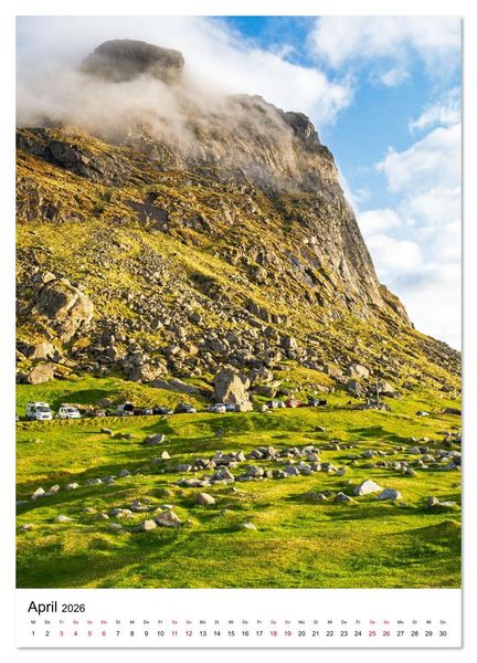Produktbild: Lofoten - Atemberaubende Landschaften (hochwertiger Premium Wandkalender 2026 DIN A2 hoch), Kunstdruck in Hochglanz
