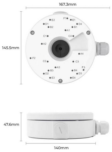 Produktbild: Reolink Wetterfeste Anschlussdose / Montageplatte f&uuml;r &Uuml;berwachungskameras Junction Box RLA-JBL1 RLA-JBL1