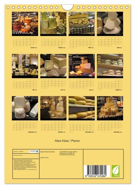 Produktbild: Alles K&auml;se / Planer (Wandkalender 2026 DIN A4 hoch), CALVENDO Monatskalender