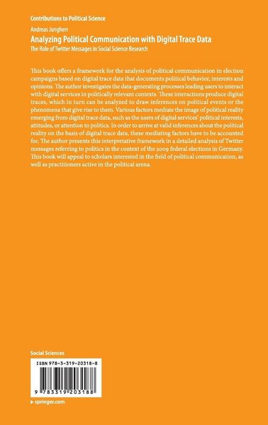 Produktbild: Analyzing Political Communication with Digital Trace Data