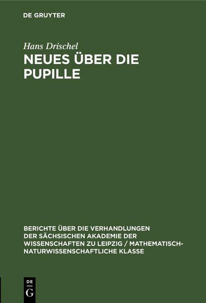 Produktbild: Neues &uuml;ber die Pupille