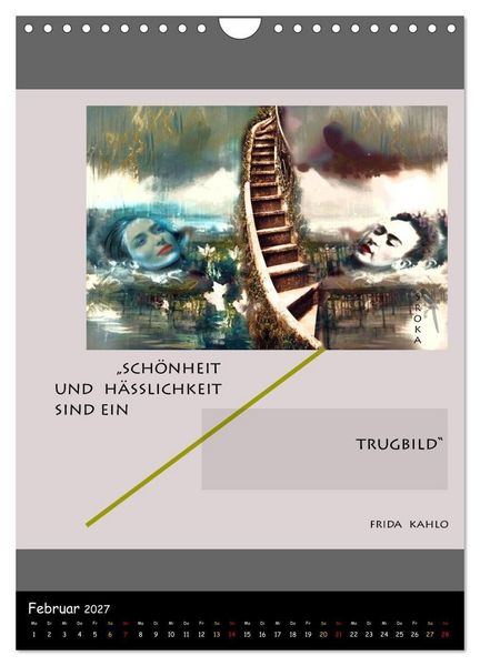 Produktbild: Frida Kahlo - Zitate im Dialog (Wandkalender 2027 DIN A4 hoch), CALVENDO Monatskalender