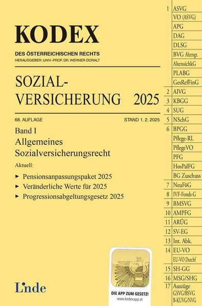 Produktbild: KODEX Sozialversicherung 2025, Band I