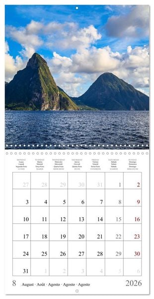 Produktbild: Dream destinations in the Caribbean (Wall Calendar 2026 12 &times; 12 Inch) CALVENDO 12 Month Wall Calendar