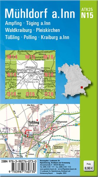 Produktbild: ATK25-N15 M&uuml;hldorf a.Inn (Amtliche Topographische Karte 1:25000)