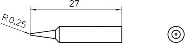 Weller XNT 1 Lötspitze Rundform Spitzen-Größe 0.5 mm Inhalt 1 St.