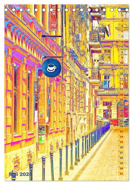 Produktbild: Budapest - K&uuml;nstlerische Fotografie (Tischkalender 2026 DIN A5 hoch), CALVENDO Monatskalender