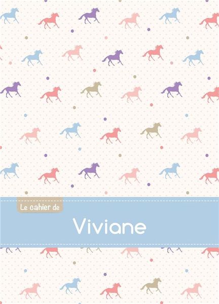 Produktbild: Cahier viviane blanc,96p,a5 chevaux