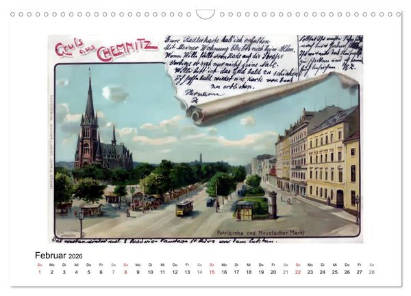 Produktbild: Gr&uuml;&szlig;e aus Chemnitz (Wandkalender 2026 DIN A3 quer), CALVENDO Monatskalender