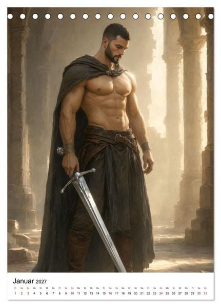 Produktbild: Mysthische M&auml;nner Fantasy (Tischkalender 2027 DIN A5 hoch), CALVENDO Monatskalender