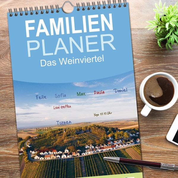 Produktbild: Familienplaner 2026 - Das Weinviertel im wundersch&ouml;nen Nieder&ouml;sterreich. mit 5 Spalten (Wandkalender, 21 x 45 cm) CALVENDO