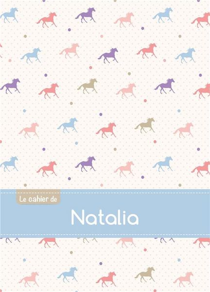 Produktbild: Cahier natalia ptscx,96p,a5 chevaux