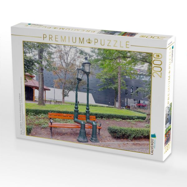 Produktbild: CALVENDO Puzzle Bunzlau - Boleslawiec Romantische Stra&szlig;enlampen auf der Parkbank | 2000 Teile Lege-Gr&ouml;&szlig;e 90x67cm Foto-Puzzle f&uuml;r gl&uuml;ckliche Stunden