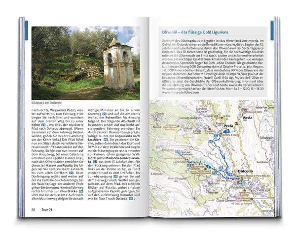 Produktbild: KOMPASS Wanderf&uuml;hrer Ligurien mit Cinque Terre, 50 Touren mit Extra-Tourenkarte