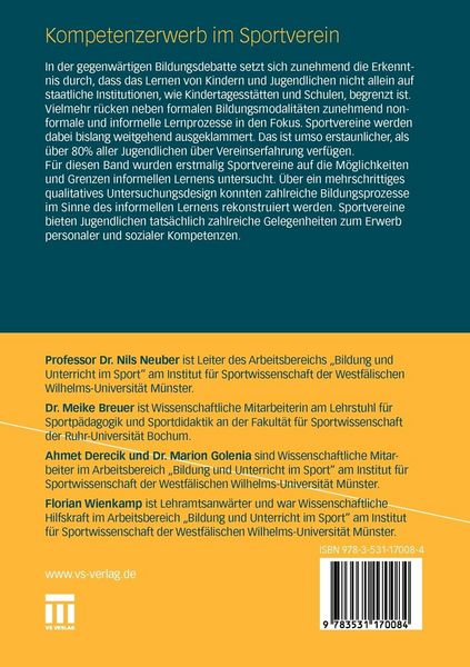 Produktbild: Kompetenzerwerb im Sportverein