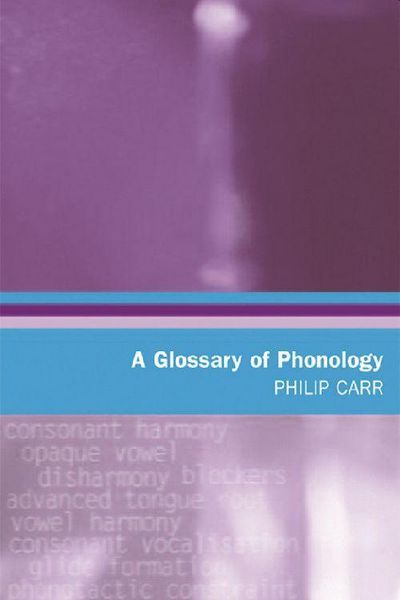 Produktbild: A Glossary of Phonology