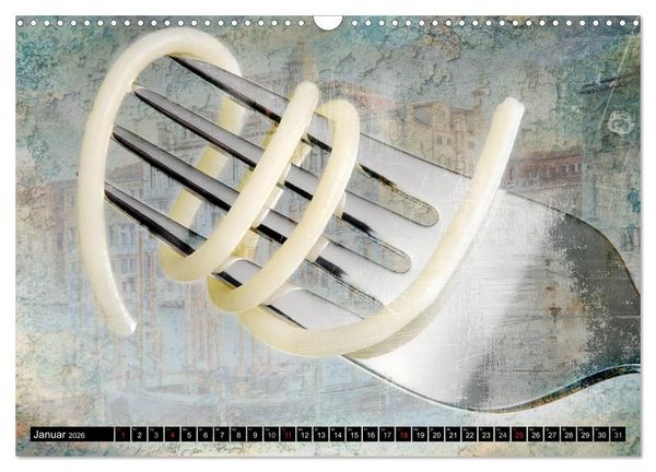 Produktbild: Italian Food - Vintage Design (Wandkalender 2026 DIN A3 quer), CALVENDO Monatskalender