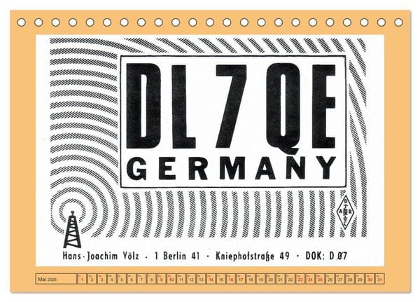 Produktbild: Amateurfunk in West-Berlin (Tischkalender 2026 DIN A5 quer), CALVENDO Monatskalender