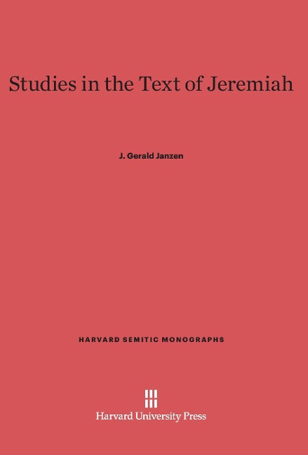Produktbild: Studies in the Text of Jeremiah
