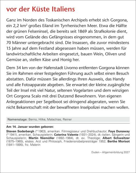 Produktbild: Duden Allgemeinbildung Tagesabrei&szlig;kalender 2027 - Wissen und Quizzen