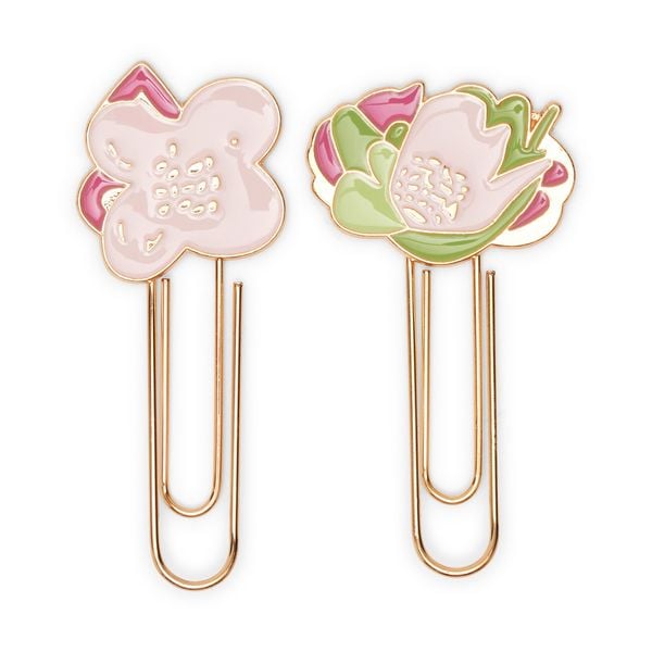 Produktbild: Metall-Clips 2er Set Blumen, Pink Matcha