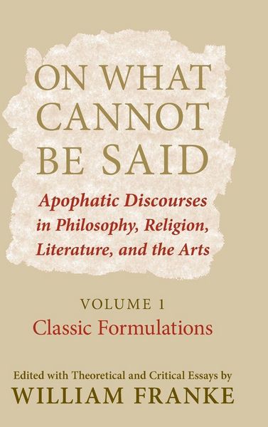 Produktbild: On What Cannot Be Said