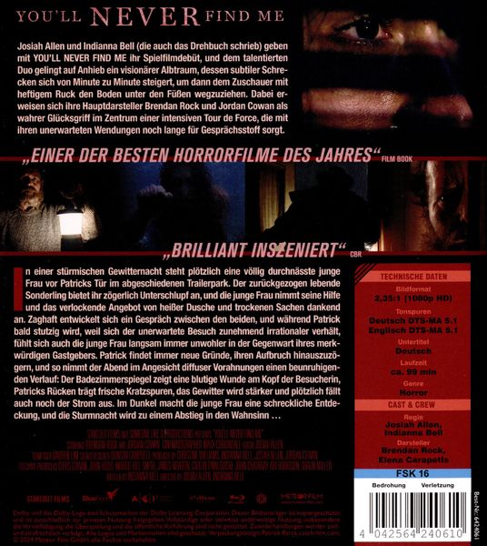 Produktbild: You'll never find me (Blu-ray)