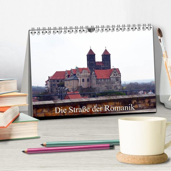 Produktbild: Die Stra&szlig;e der Romanik (Tischkalender 2026 DIN A5 quer), CALVENDO Monatskalender