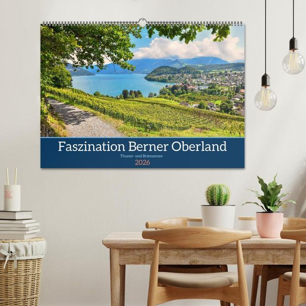Produktbild: Faszination Berner Oberland - Thuner- und Brienzersee (Wandkalender 2026 DIN A2 quer), CALVENDO Monatskalender