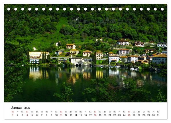 Produktbild: Impressionen vom Comer See (Tischkalender 2026 DIN A5 quer), CALVENDO Monatskalender