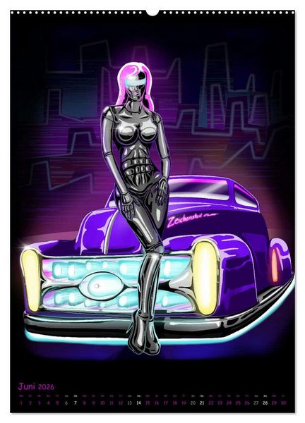 Produktbild: CYBER PINUPS (Wandkalender 2026 DIN A2 hoch), CALVENDO Monatskalender