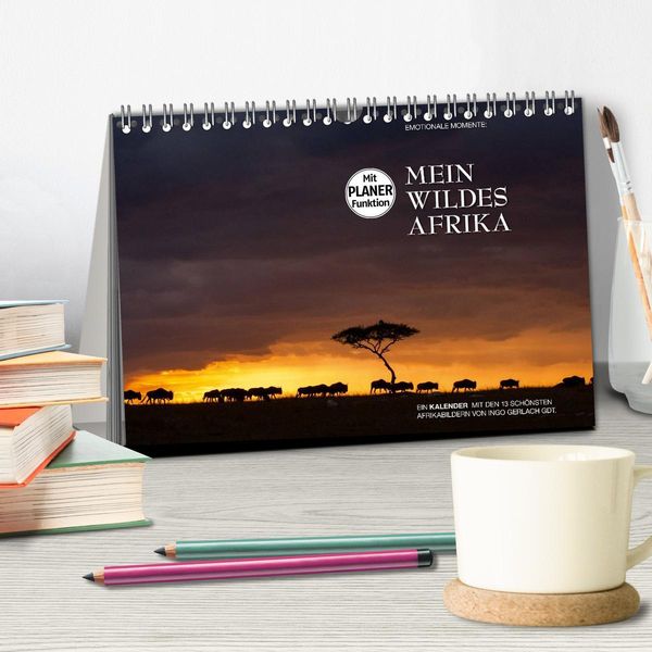 Produktbild: Emotionale Momente: Mein wildes Afrika (Tischkalender 2026 DIN A5 quer), CALVENDO Monatskalender
