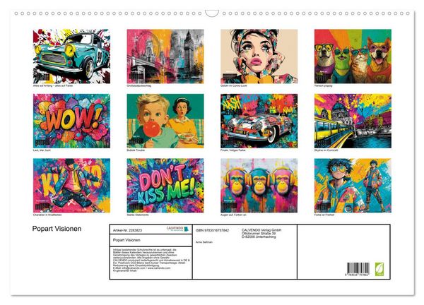 Produktbild: Popart Visionen (Wandkalender 2027 DIN A2 quer), CALVENDO Monatskalender