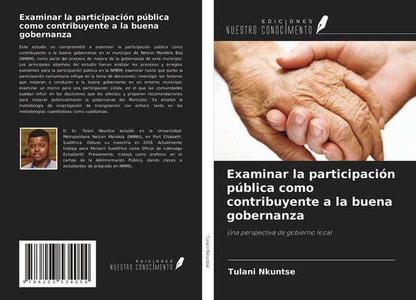 Produktbild: Examinar la participaci&oacute;n p&uacute;blica como contribuyente a la buena gobernanza