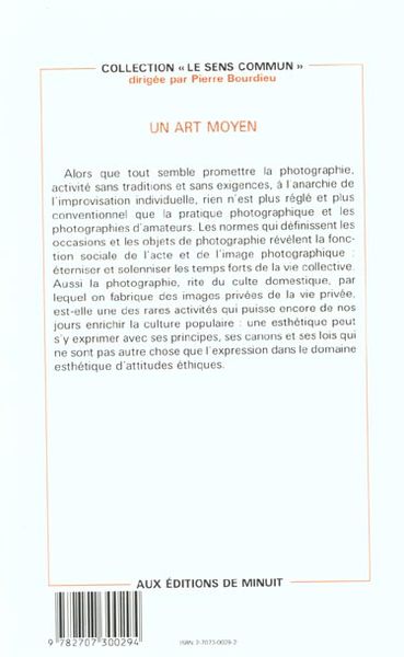 Produktbild: Un art moyen : essai sur les usages sociaux de la photographie
