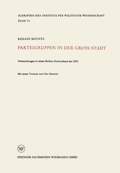 Produktbild: Parteigruppen in der Gro&szlig;stadt